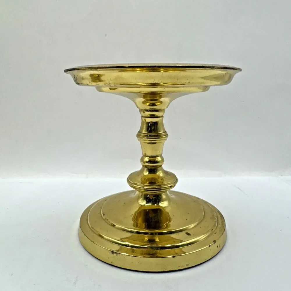 Vintage Brass Candlesticks Holders Mixed Lot Of 3 Various Size and Bases